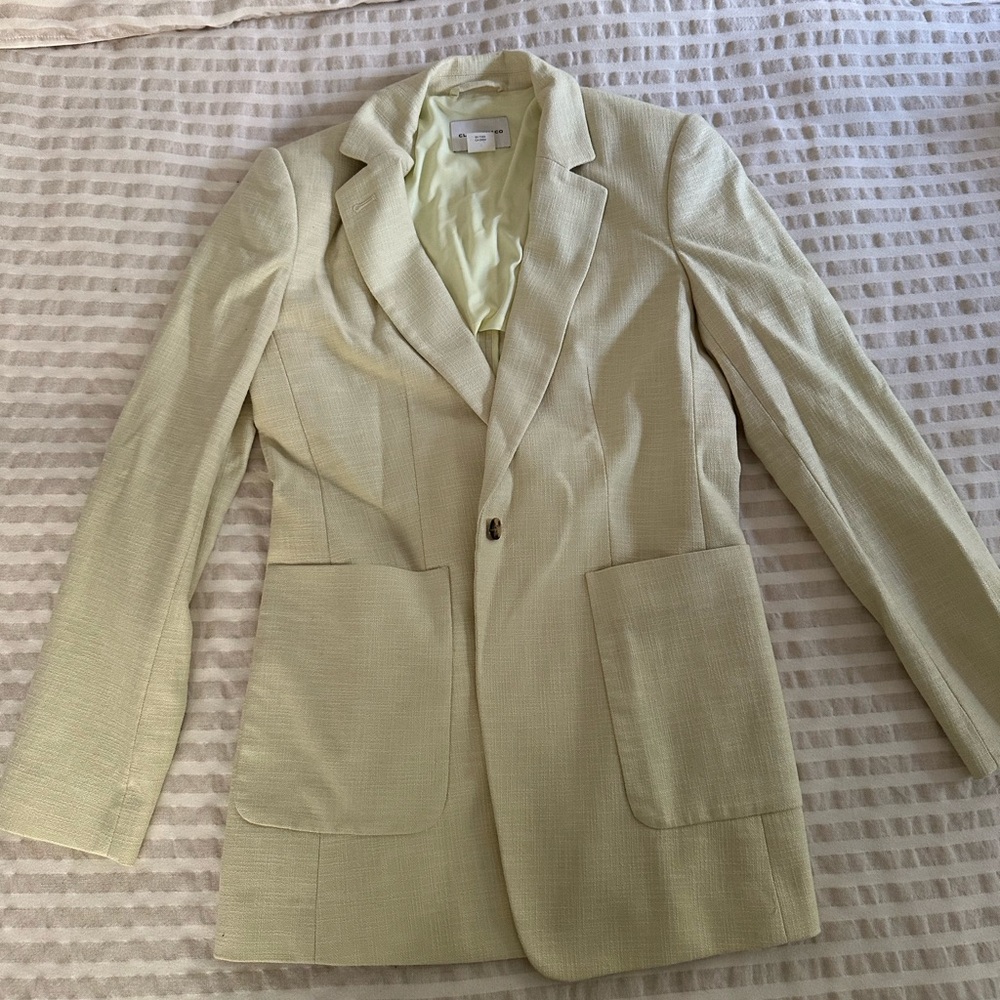Elegant light lime Blazer and pant set